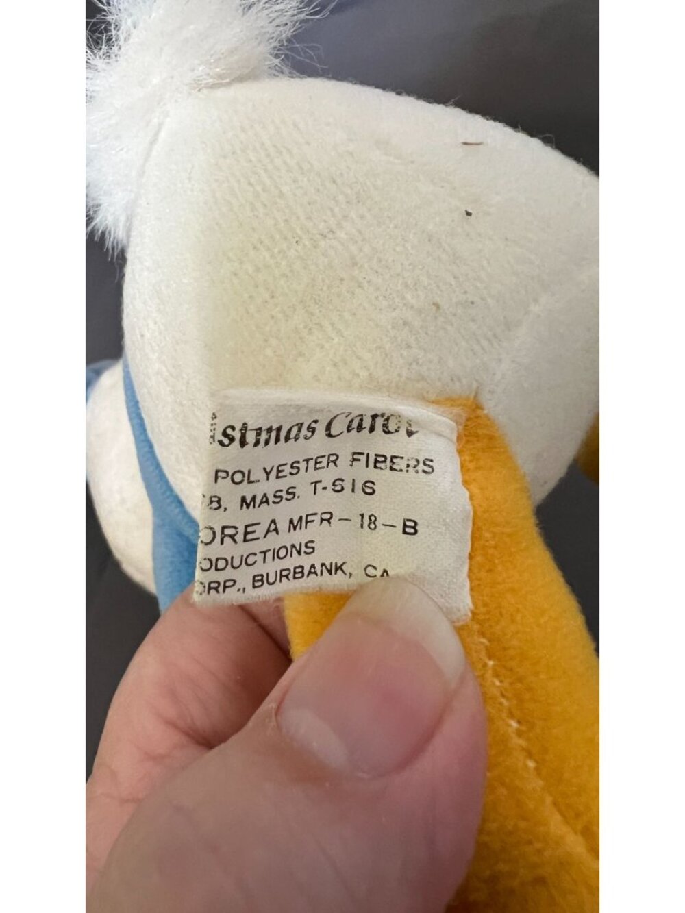 Vintage Donald Duck Plush Stuffed Toy Disney Mickeys Club - Picture 4 of 4